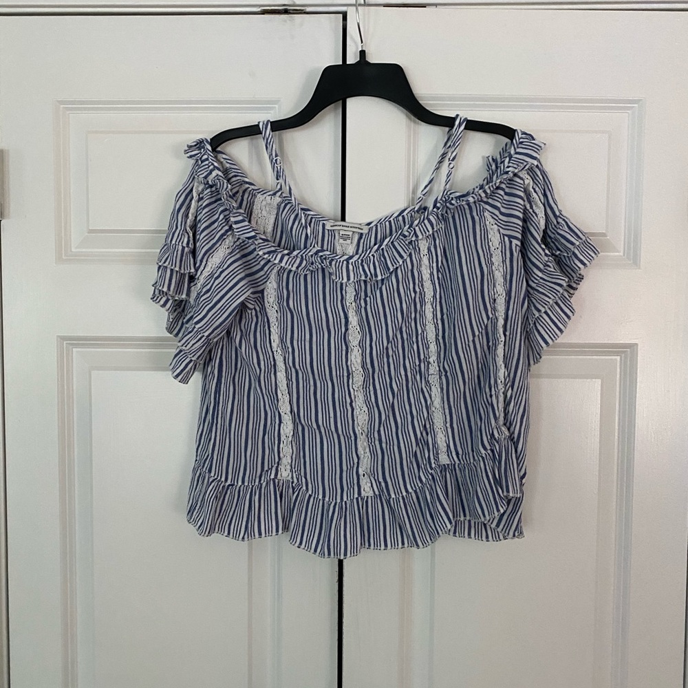 AEO off the shoulder top with straps